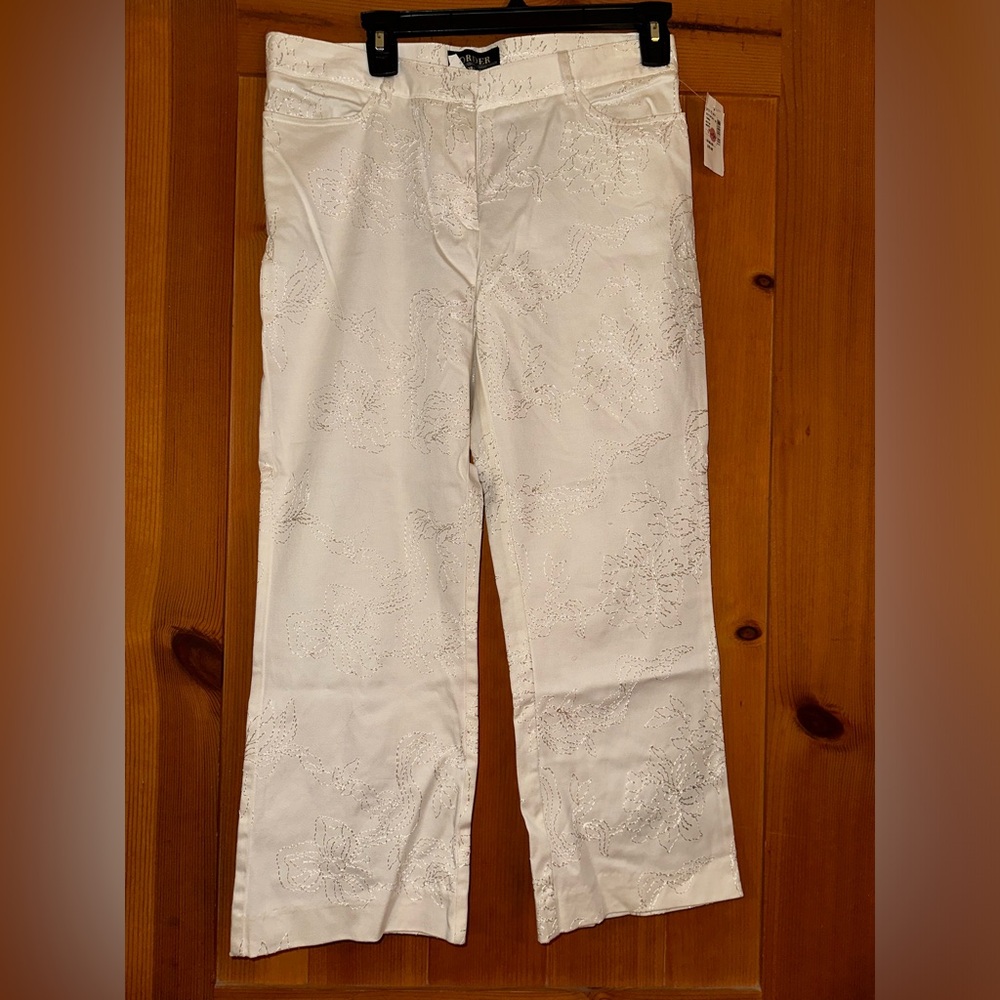 White Slacks Cropped Order by Work Order